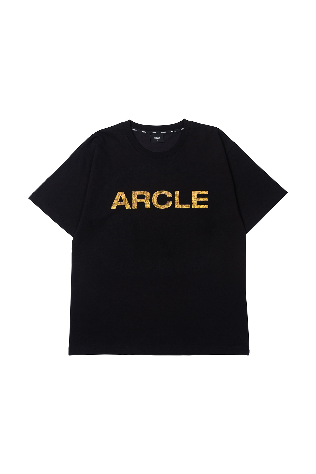[ARCLE X 하정우]아끌 패턴 반팔 티셔츠_블랙