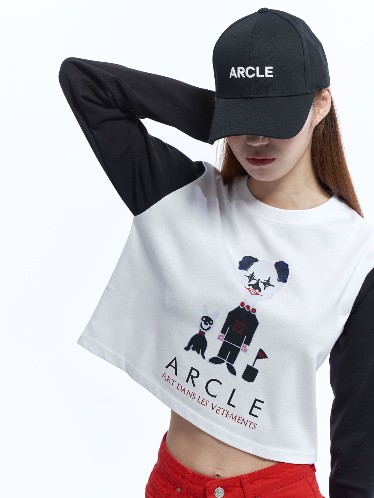 [ARCLE X 하정우] 나그랑삐에로 크롭 긴팔 티셔츠