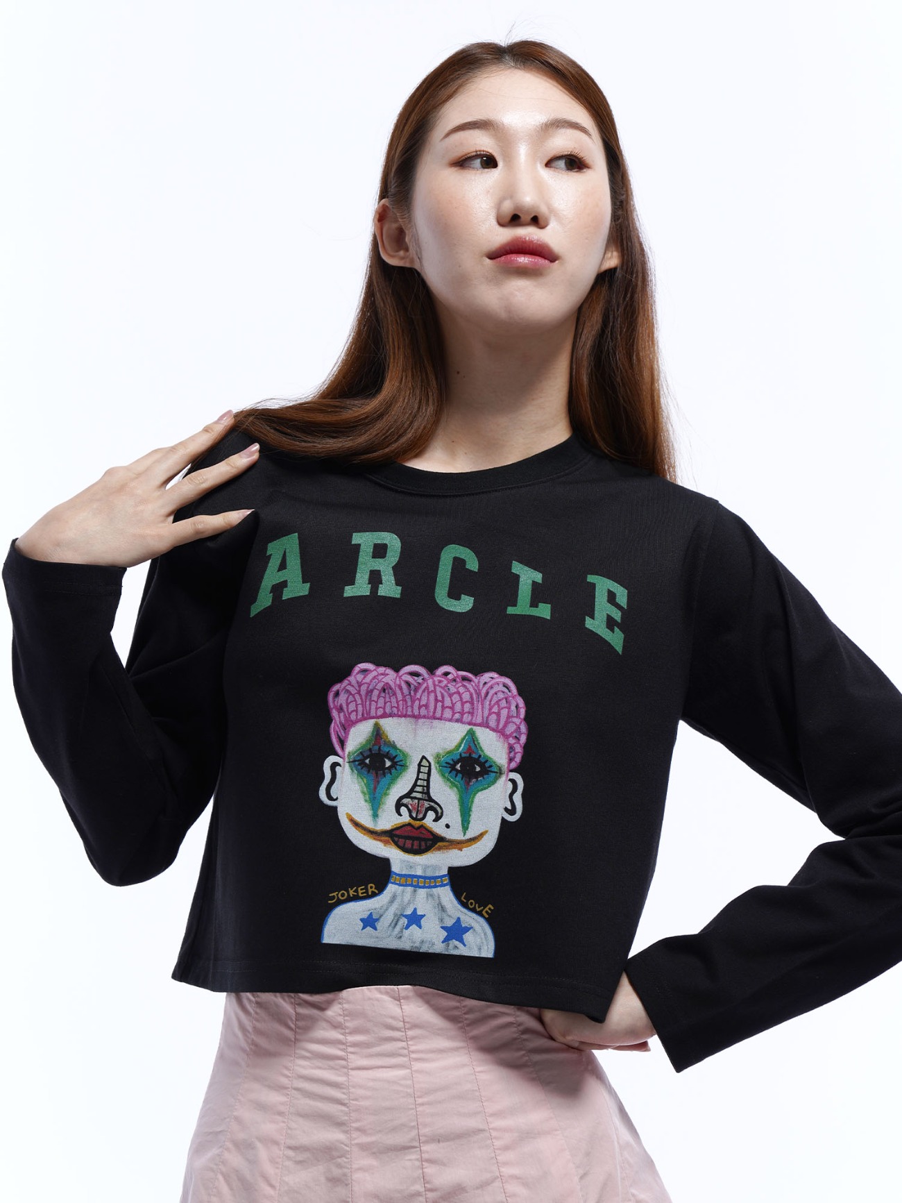 [ARCLE X 하정우] 조커러브 크롭 긴팔 티셔츠